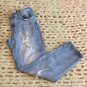 Altar’d State Light Wash Ripped Straight Leg Jeans - Size 27